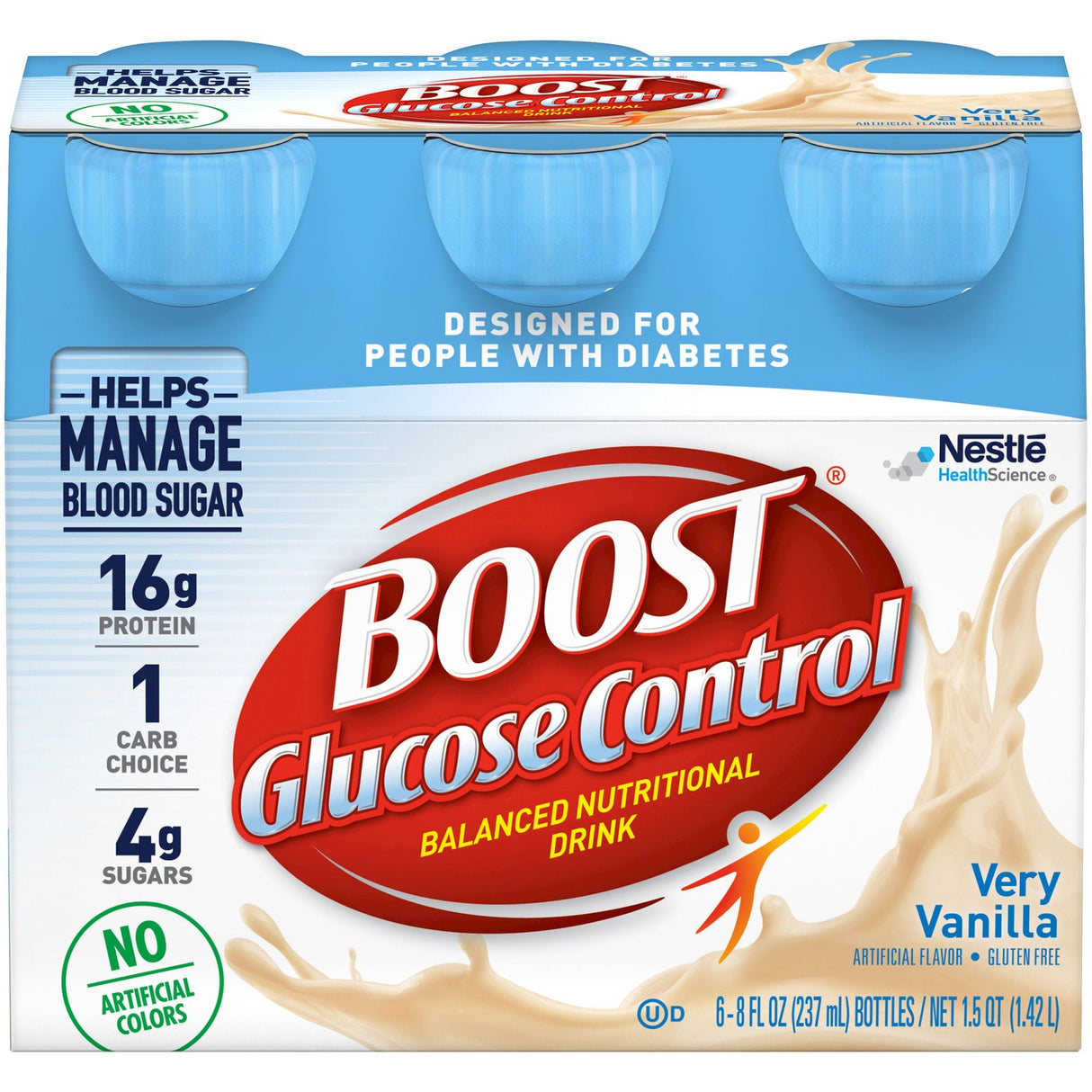 Boost Glucose Control Nutritional Drink, Very Vanilla, 8 oz