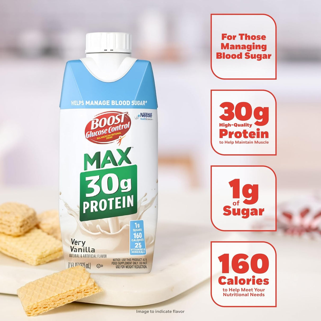 Boost Glucose Control Max Nutritional Drink, Vanilla, 11 oz