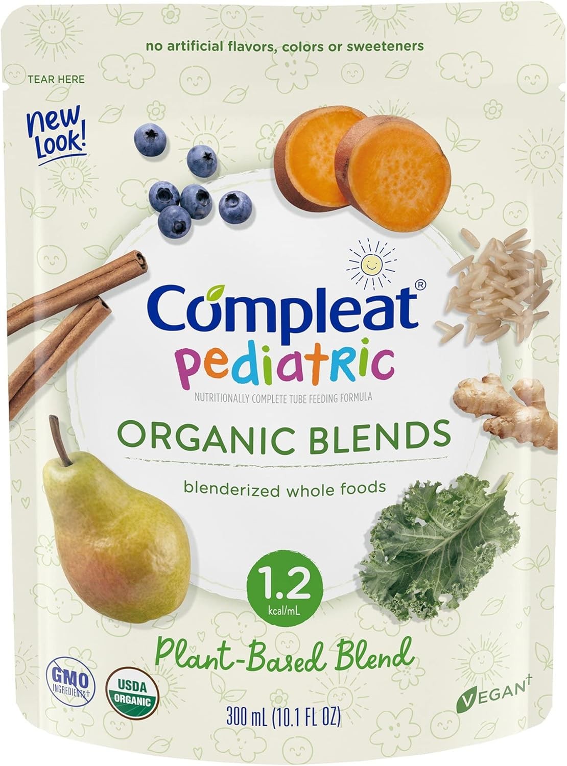 Compleat Pediatric Organic Blends Tube Feeding Formula, Plant Based, 10.1 oz