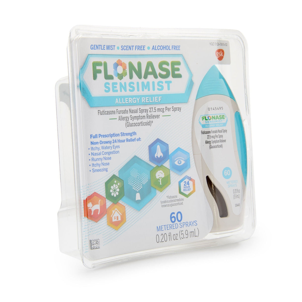 Flonase Sensimist Allergy Relief Nasal Spray, Fluticasone Furoate 27.5 mcg, 0.20 Fl Oz - 00135061502 - LL Medico