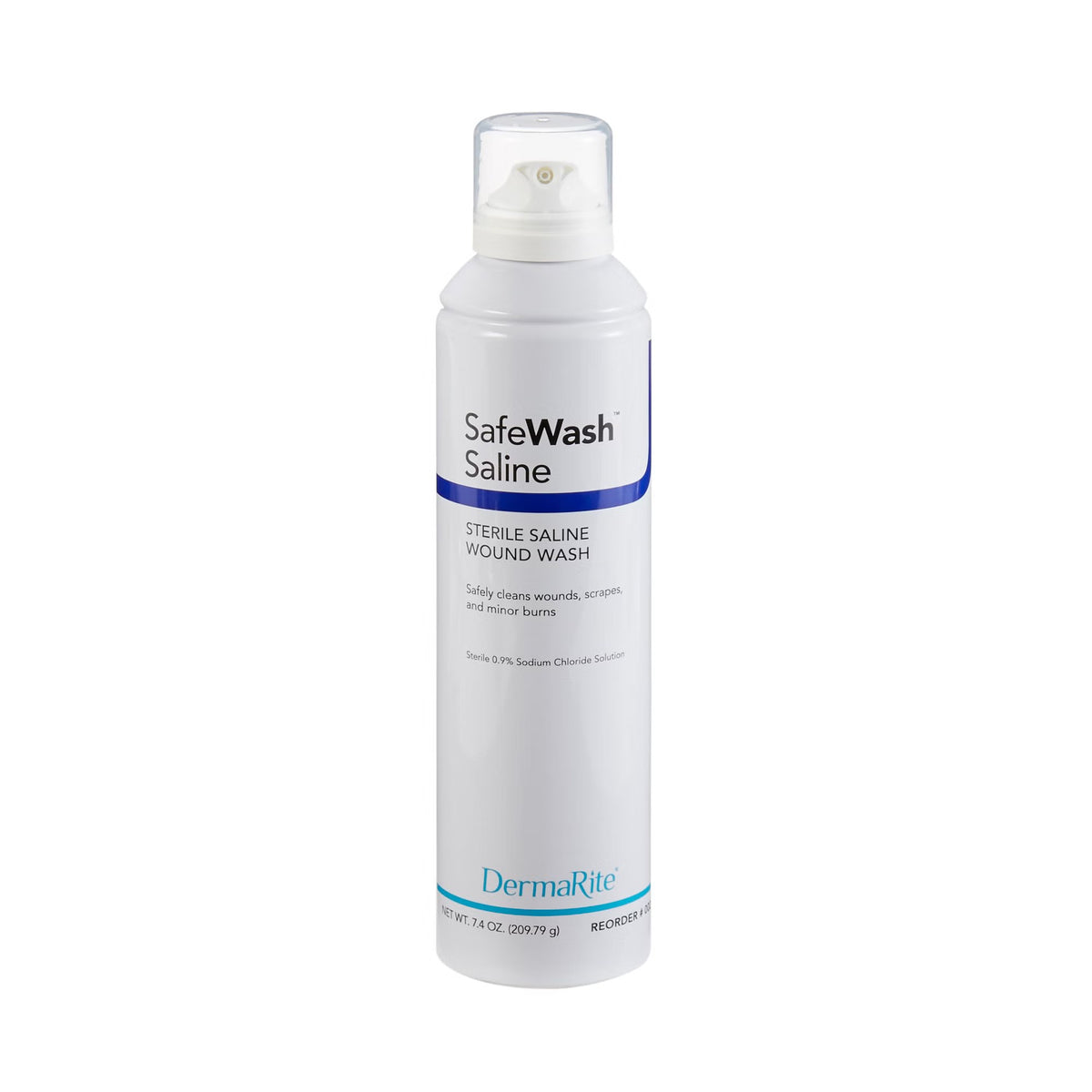Safe n Simple SafeWash Irrigation Solution, Sterile, Sodium Chloride 0.9%, 7.1-ounce Spray Can - 00245 - LL Medico