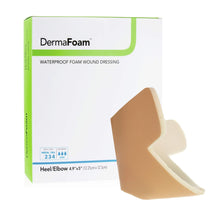 Dermarite DermaFoam Nonadhesive Without Border Waterproof Foam Dressing, Sterile, Heel/Elbow, 4.9" x 5" - 00293E - LL Medico