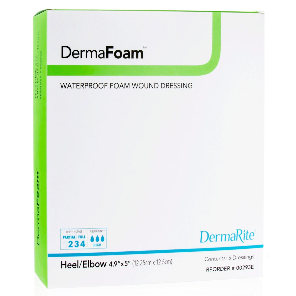 Dermarite DermaFoam Nonadhesive without Border Foam Dressing, Heel/Elbow