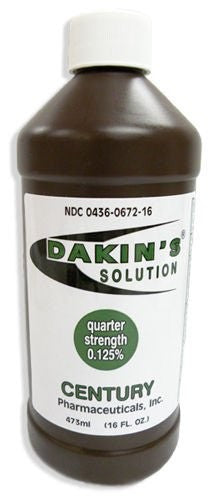 Dakin's Solution Quarter Strength, Wound Cleanser, Antimicrobial, NonSterile, 16 oz - 00436067216-Single - LL Medico