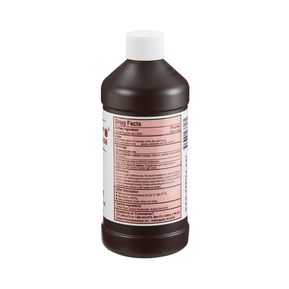 Dakin's Solution Half Strength, Antimicrobial Wound Cleanser, Nonsterile, 16 oz - 00436093616 - LL Medico