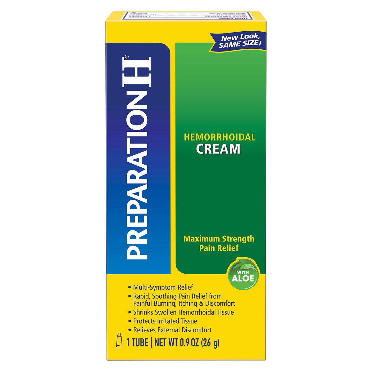 Preparation H Hemorrhoidal Cream with Aloe, 0.9 oz Tube - 00573286893 - LL Medico