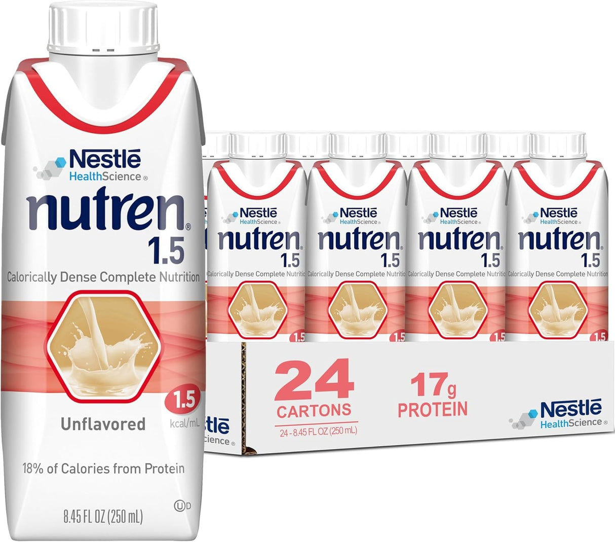 Nutren 1.5 Tube Feeding Formula, Unflavored, 250 mL