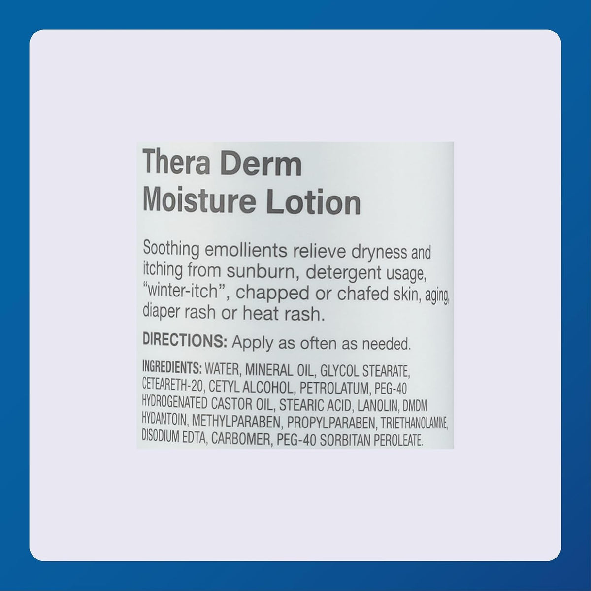 Thera Derm Moisturizer