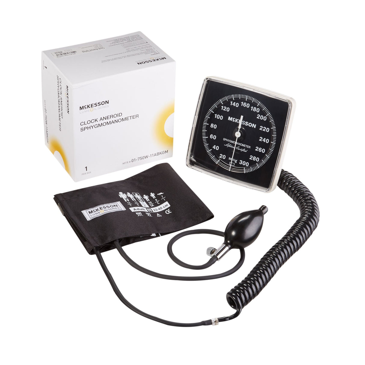 McKesson Aneroid Sphygmomanometer, Adult Cuff, Wall Mount