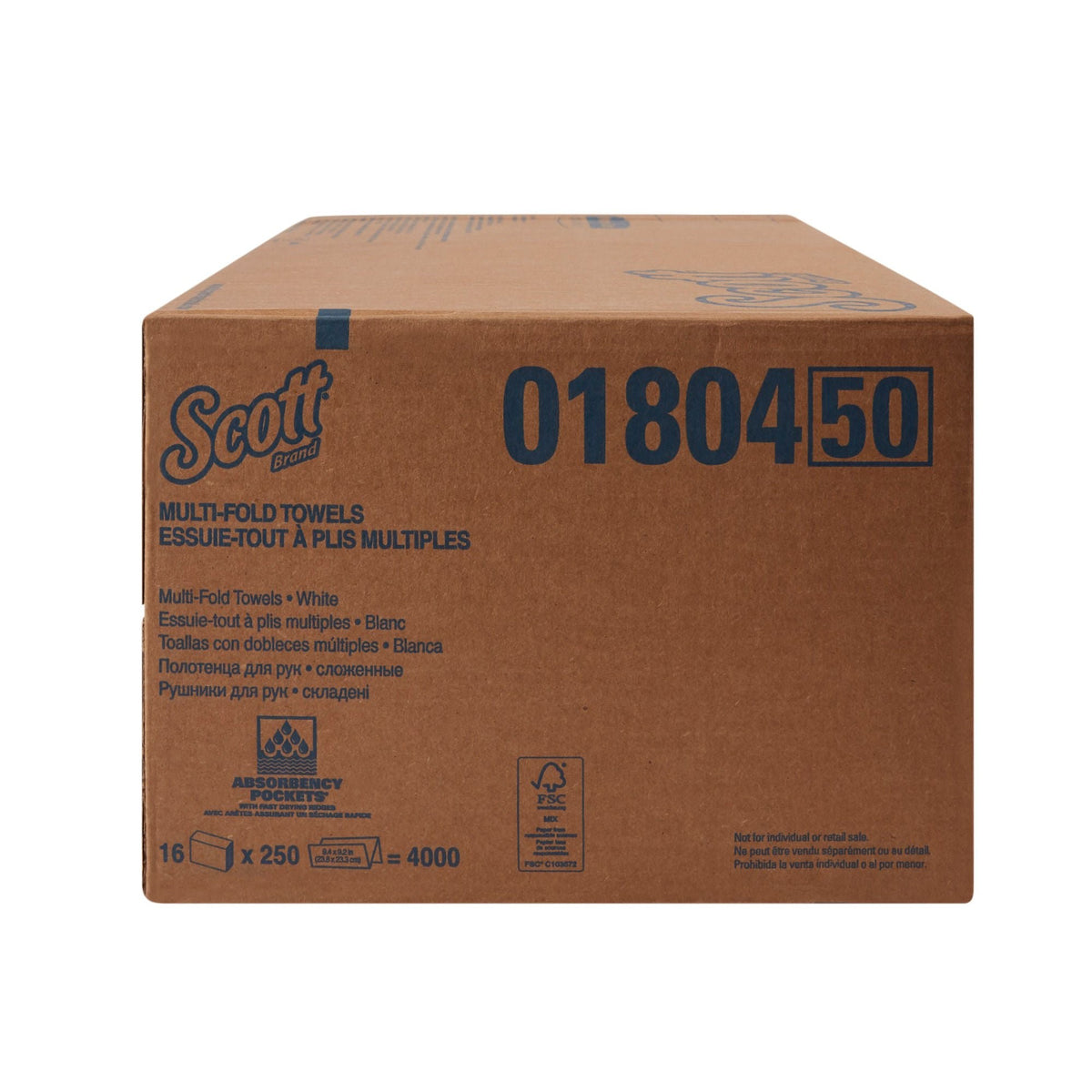Scott Essential Paper Towels, Multi-Fold, White, Paper, 9.2 x 9.4" - 01804 - LL Medico