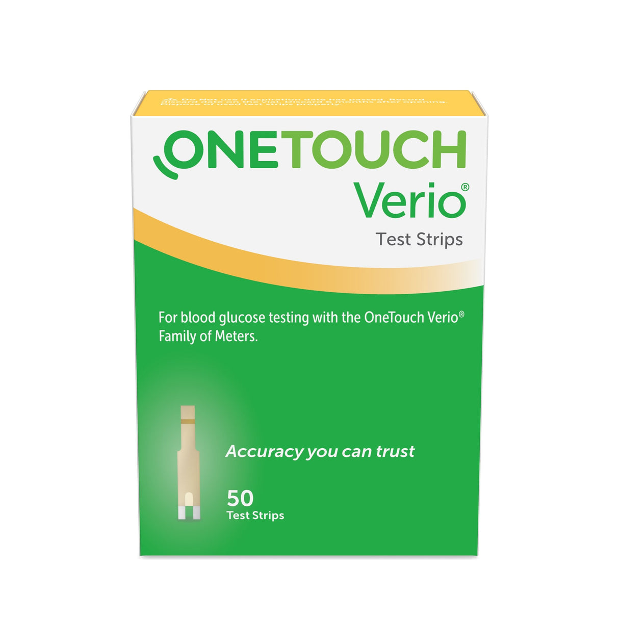 LifeScan OneTouch Verio Blood Glucose Test Strips, 50 Count
