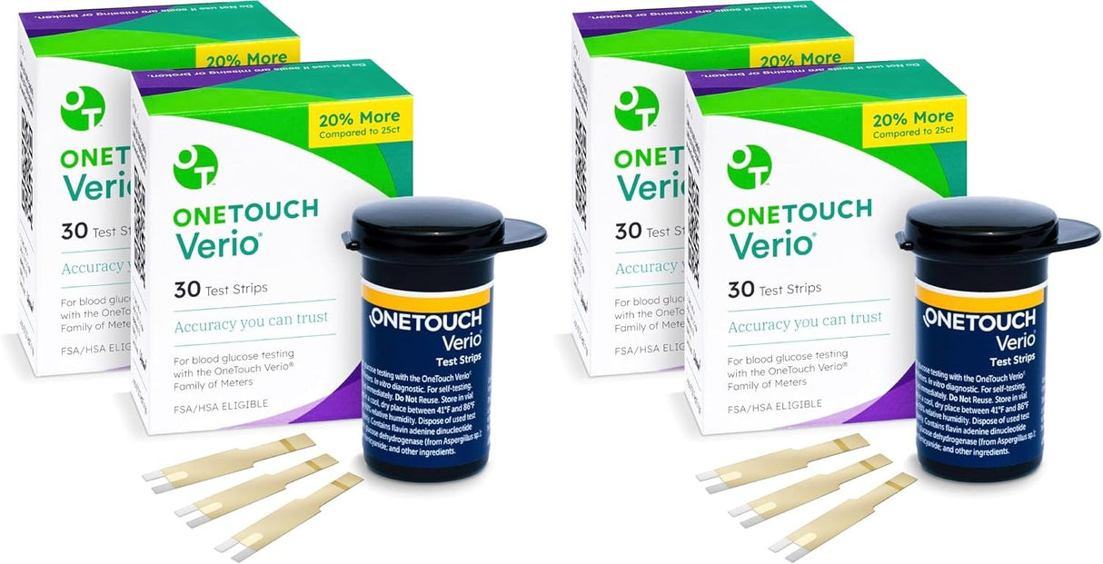 OneTouch Verio Blood Glucose Test Strips, 30 Count