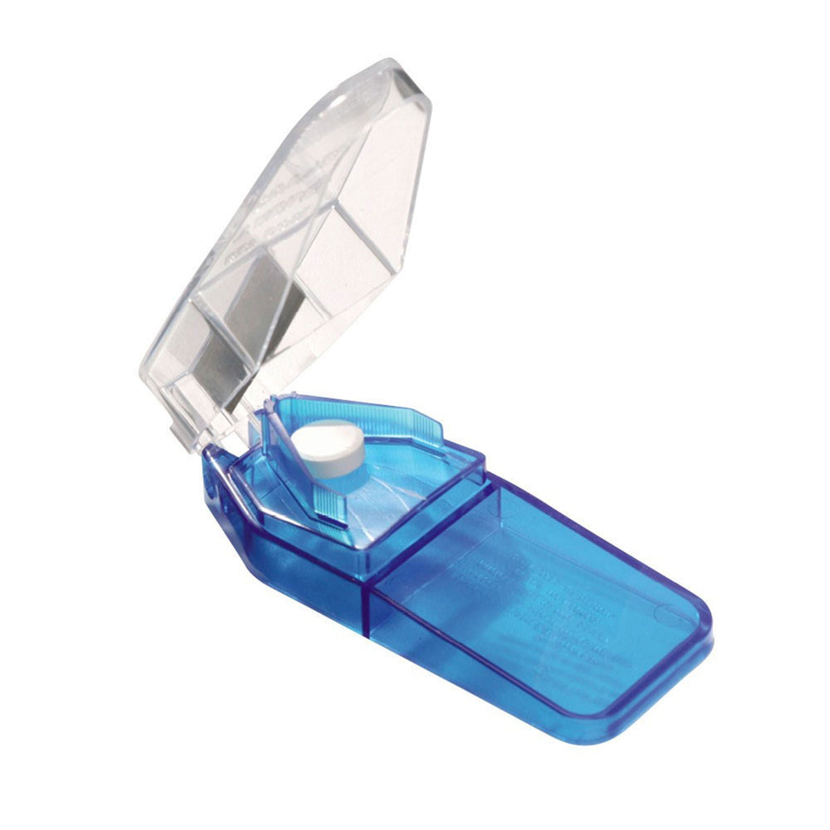 Ezy Dose Pill Cutter, Hand Operated, Blue/White, Stainless Steel Blade - 02571567015 - LL Medico
