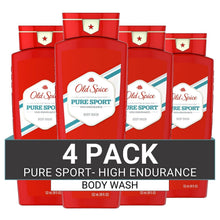 Old Spice Pure Sport High Endurance Body Wash, 18 oz, 4 Pack
