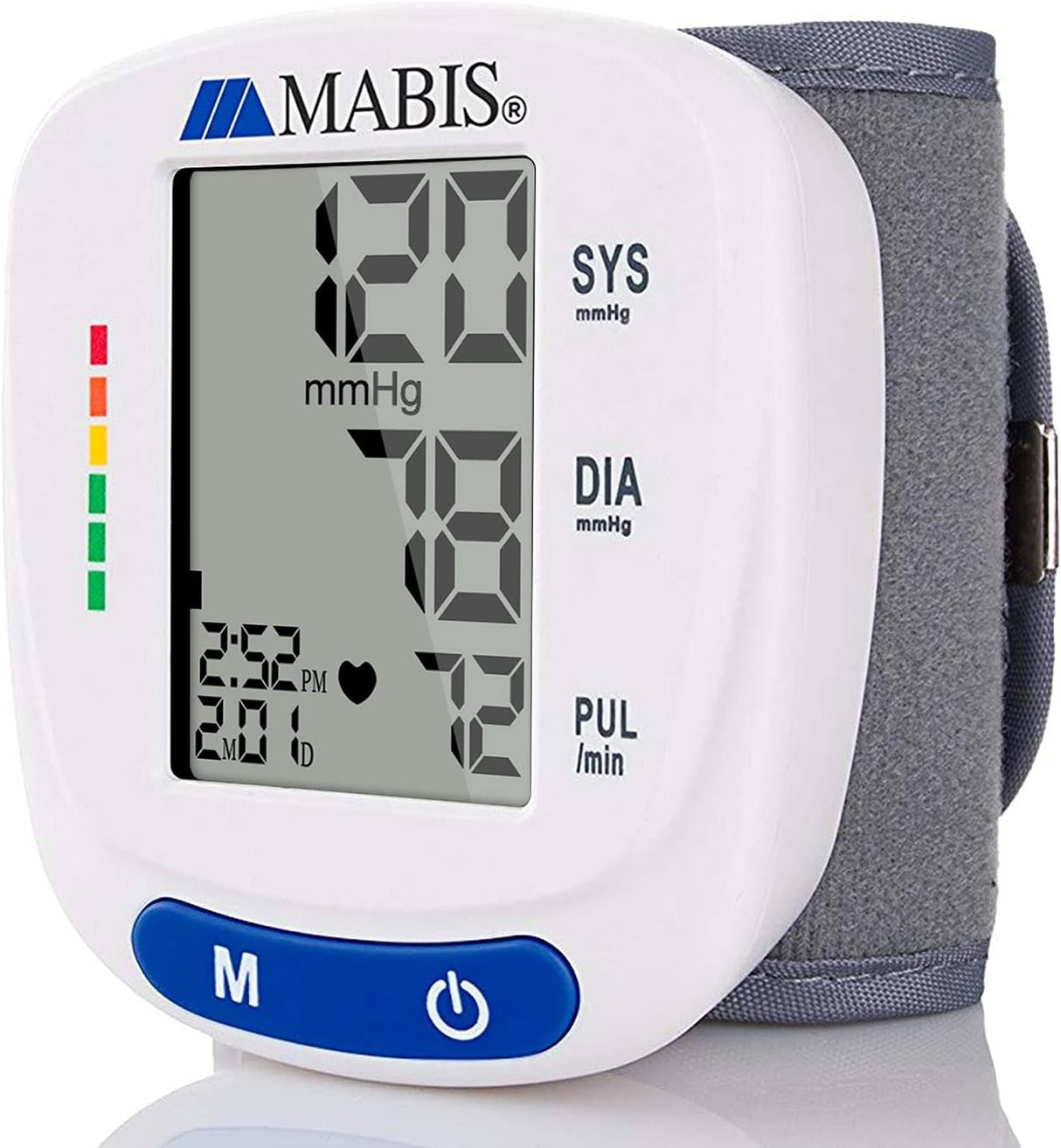 Mabis Digital Wrist Blood Pressure Monitor, One Size Fits Most Cuff