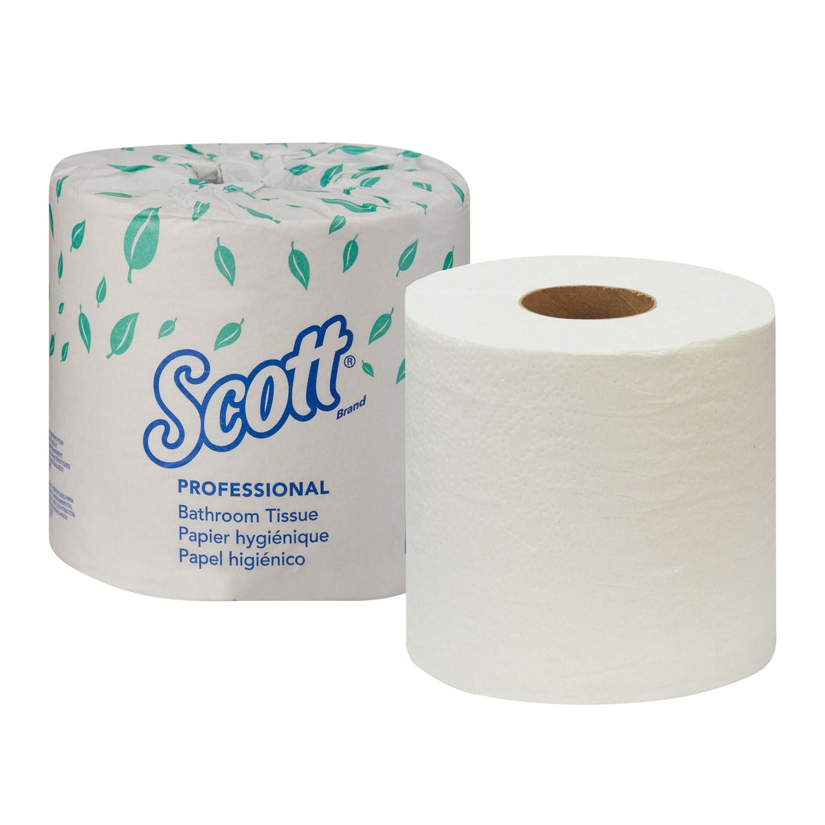Scott Essential Toilet Tissue, White, 2-Ply, Standard Size, Cored Roll, 550 Sheets, 4 x 4.1" - 04460 - LL Medico