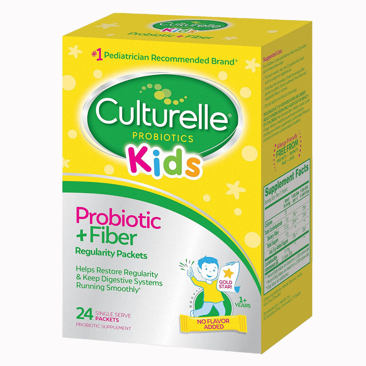 Culturelle Kids Probiotic + Fiber Packets, Dietary Supplement, Ages 1+ - 049100400372 - LL Medico