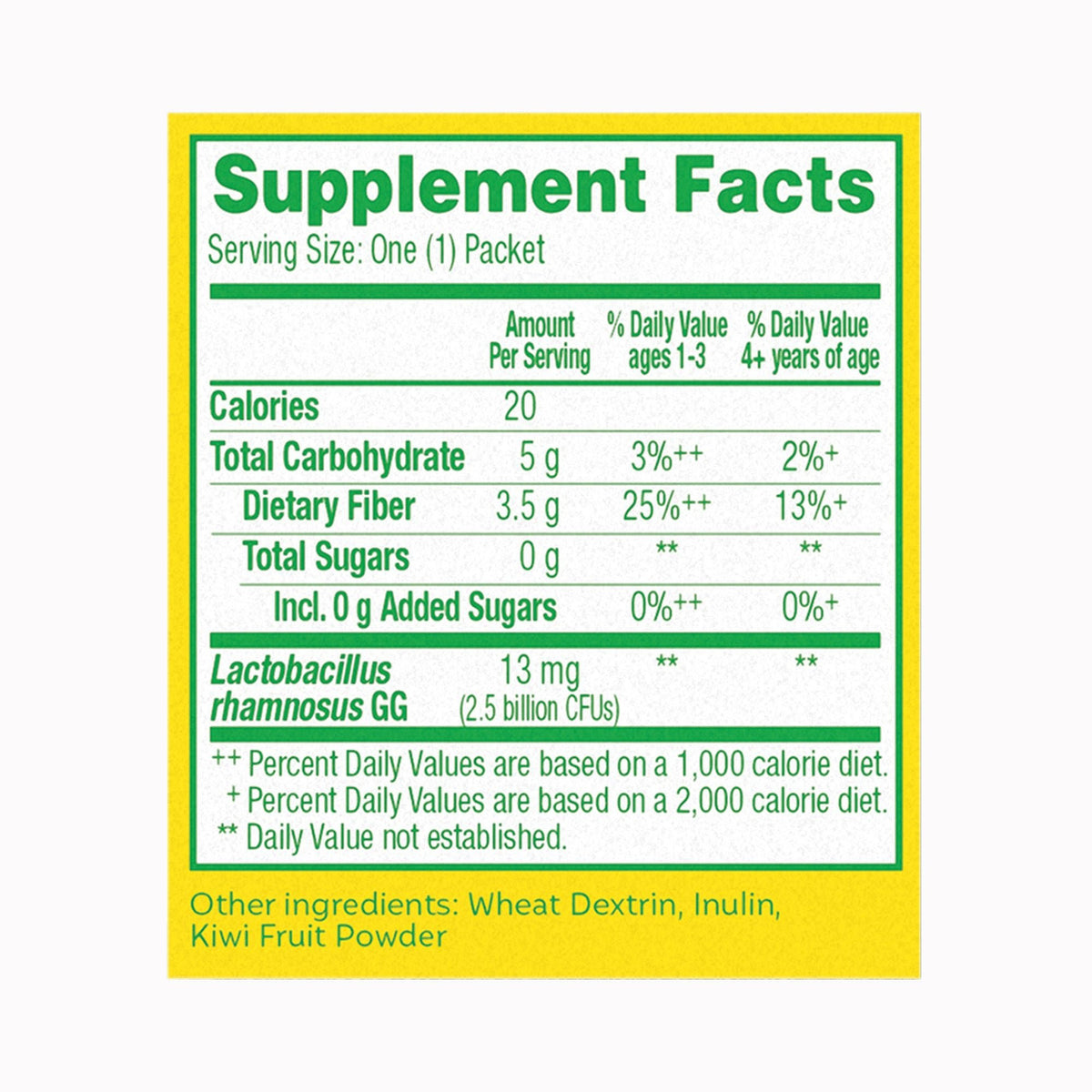 Culturelle Kids Probiotic + Fiber Packets, Dietary Supplement, Ages 1+ - 049100400372 - LL Medico