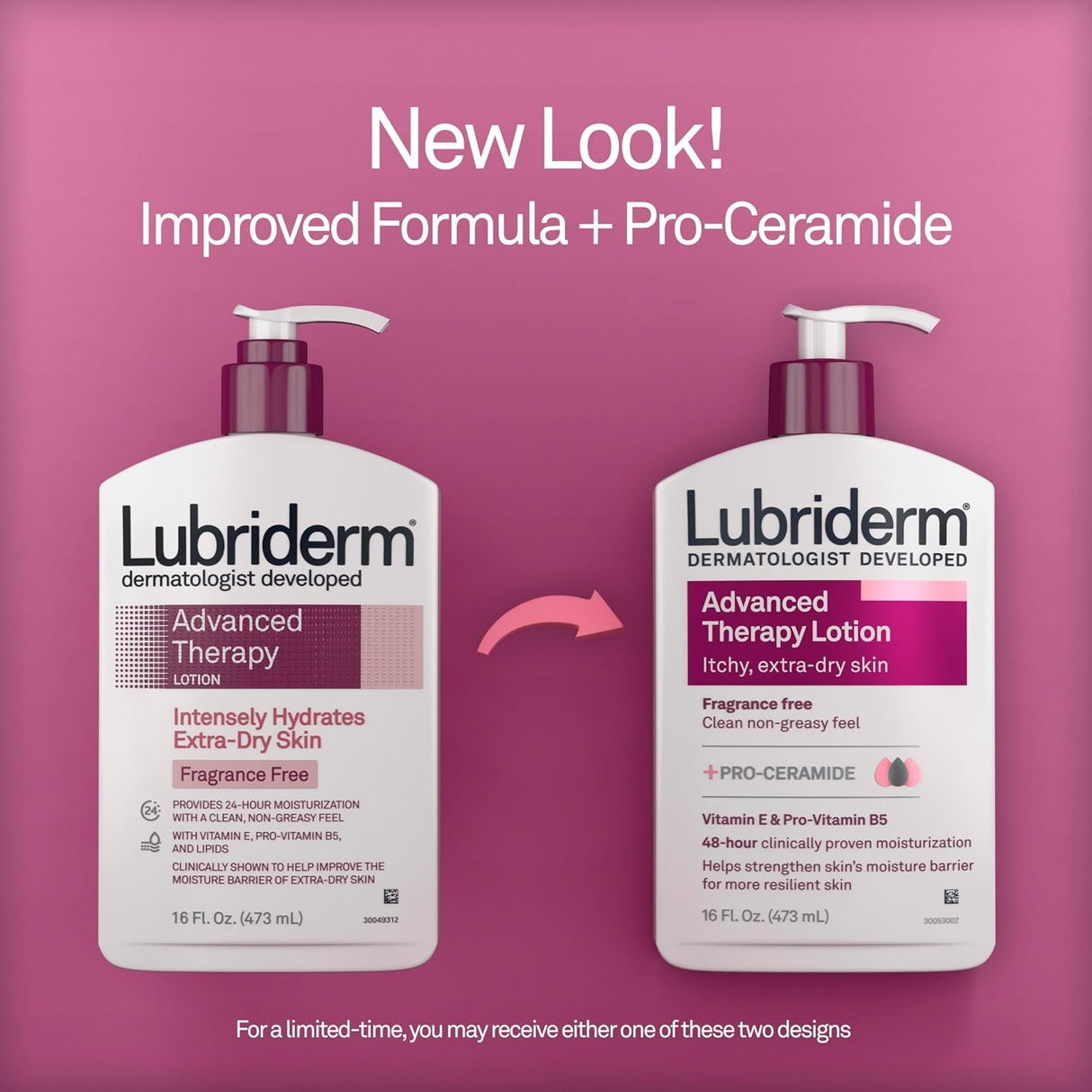Lubriderm Advanced Therapy Lotion, Fragrance Free, 16 fl oz