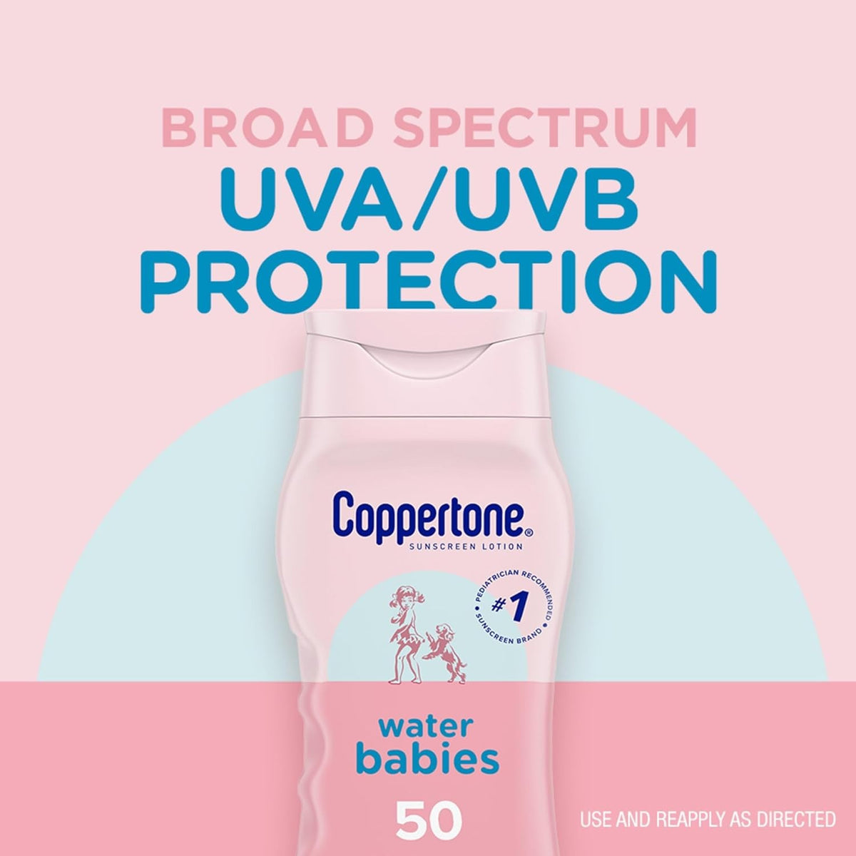 Coppertone Water Babies Sunscreen Lotion, SPF 50, 8 fl oz