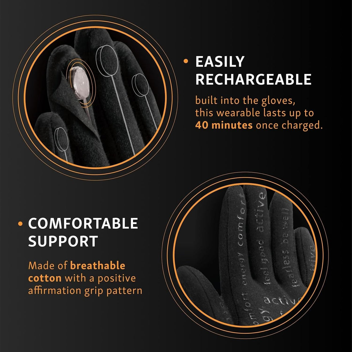 Intellinetix Vibration Therapy Gloves, Left & Right Hand, Large