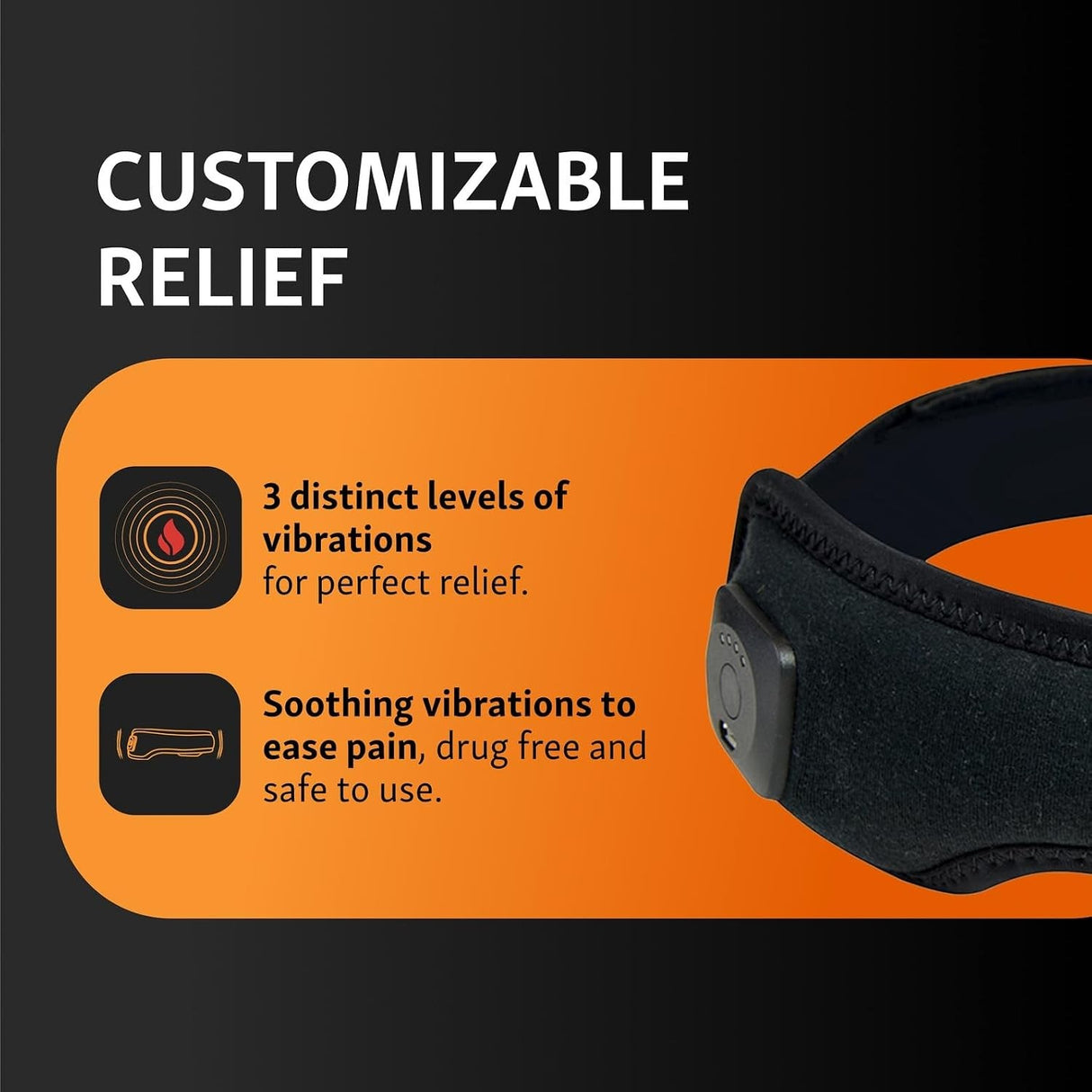 Intellinetix Vibration Therapy Headache Band, One Size Fits Most