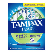 Tampax Pearl Tampons Super Absorbency, Unscented, 18 Count - 07301037908 - LL Medico