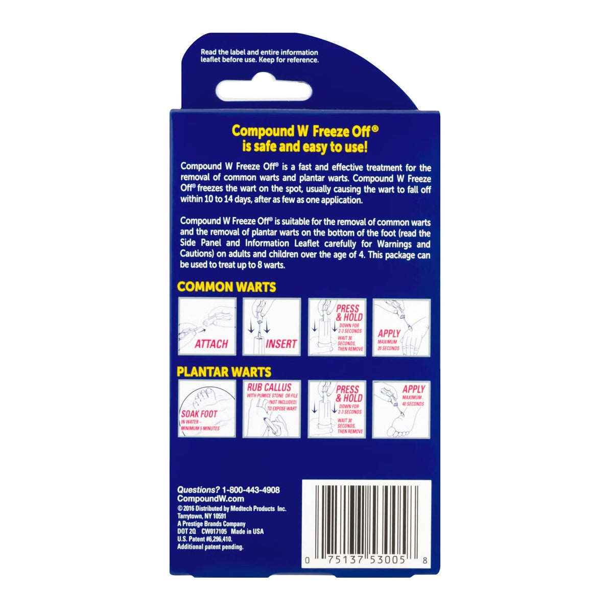 Compound W Freeze Off Wart Remover, Dimethyl Ether / Propane, Liquid - 07513753005 - LL Medico