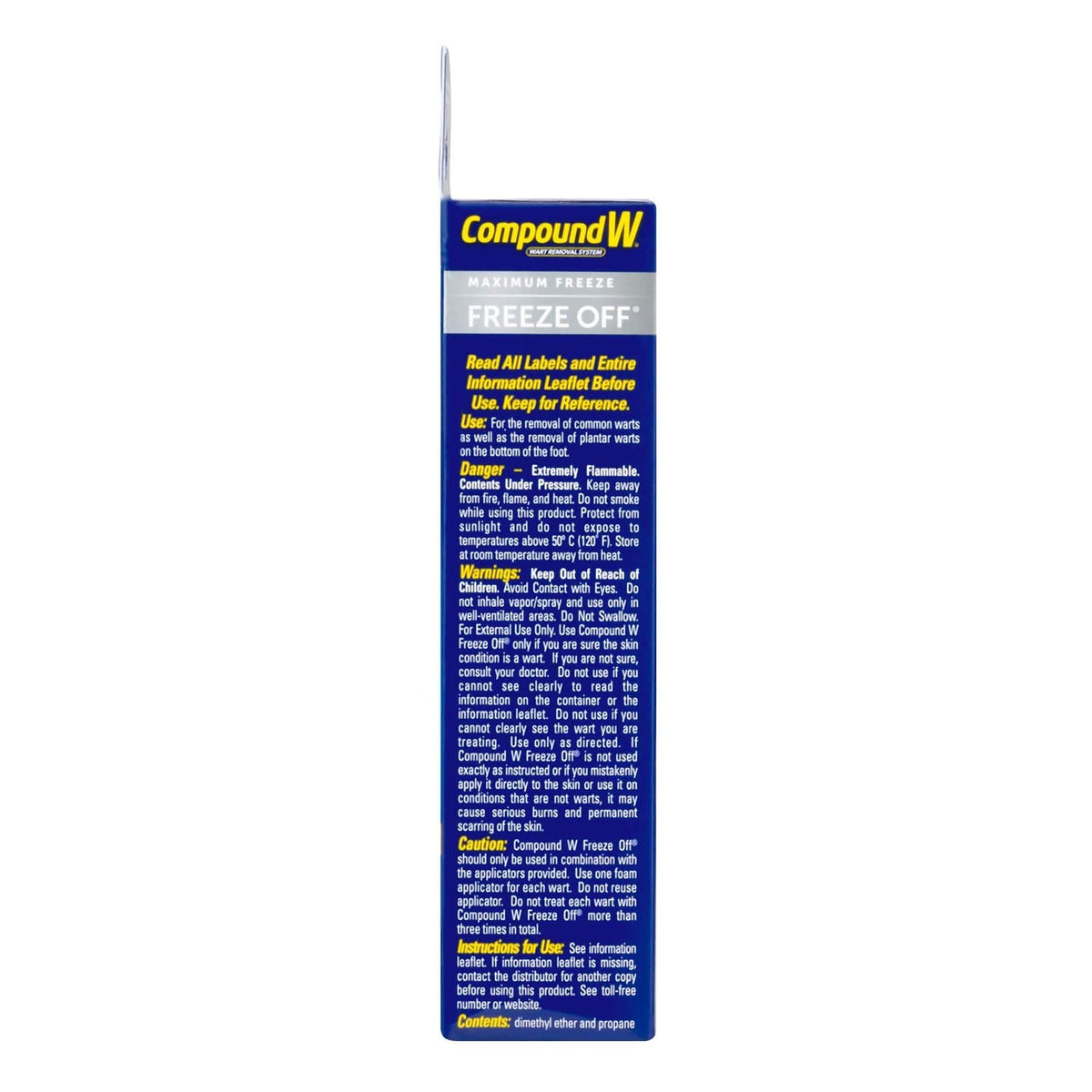 Compound W Freeze Off Wart Remover, Dimethyl Ether / Propane, Liquid - 07513753005 - LL Medico