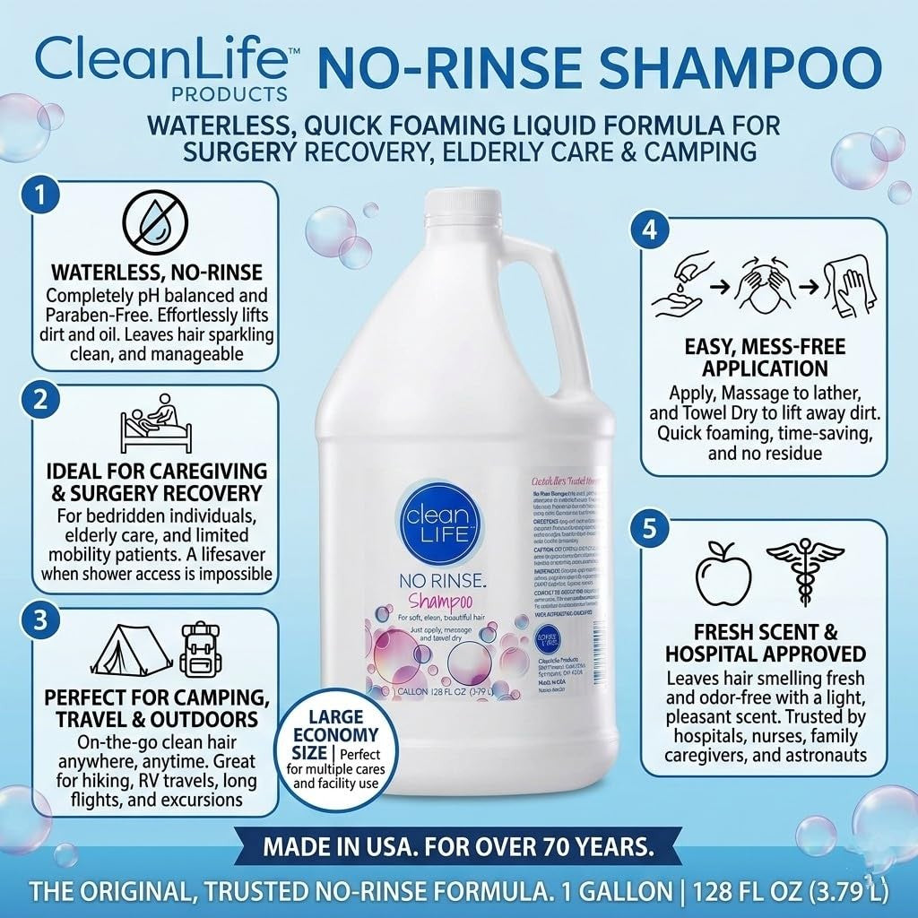 No Rinse No-Rinse Rinse-Free Shampoo, oz., Scented