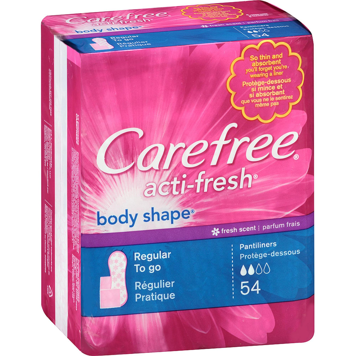 Carefree actifresh Carefree Liners Regular, Unscented, Pack of 54 - 07830006994 - LL Medico