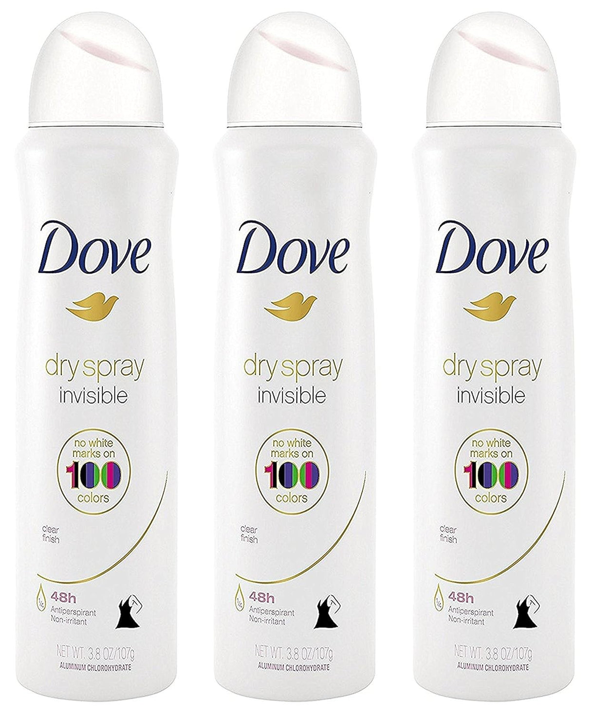 Dove Dry Spray Invisible Antiperspirant, Clear Finish Sheer Fresh Scent, 3.8 oz