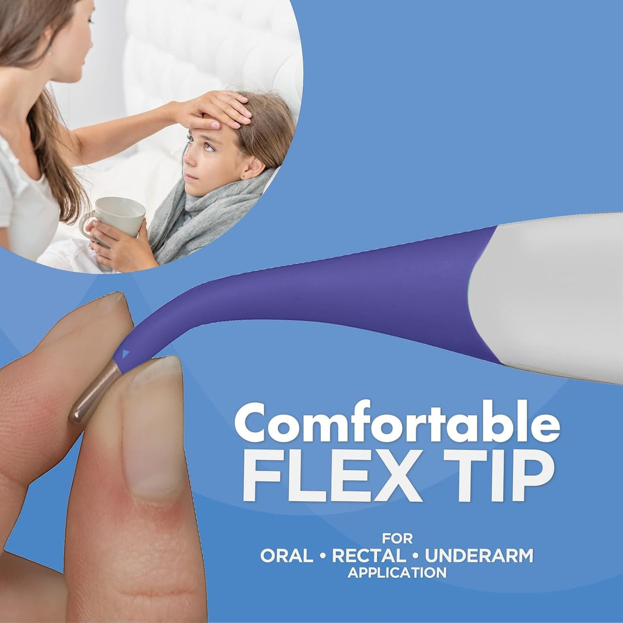 Veridian Oral & Rectal Digital Stick Thermometer, Flex Tip