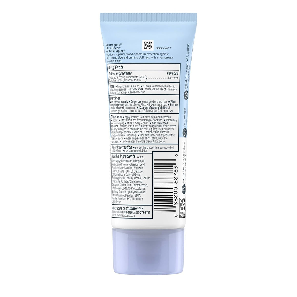 Neutrogena Ultra Sheer Dry-Touch Sunscreen Lotion, SPF 30, 3 fl oz