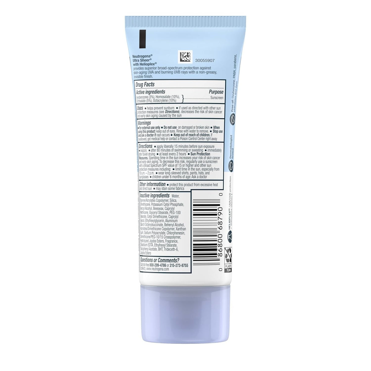 Neutrogena Ultra Sheer Dry-Touch Sunscreen Lotion, SPF 55, 3 Fl Oz