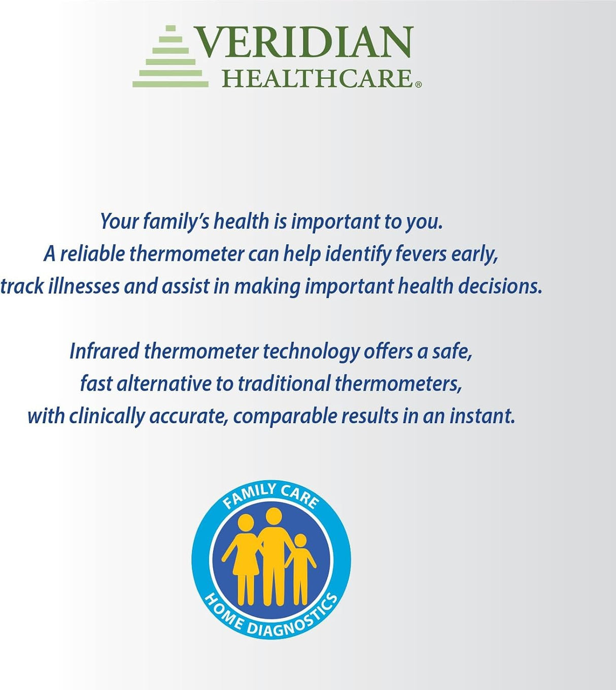 Veridian Non-Contact Infrared Thermometer, LCD Display