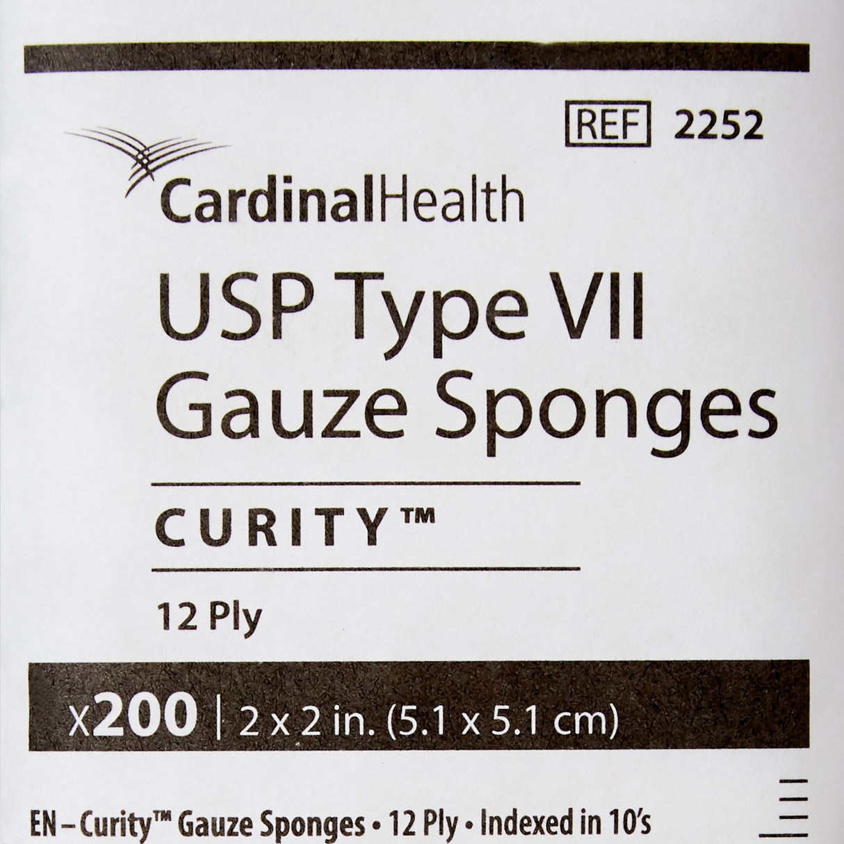 Curity USP Type VII Gauze Sponge, 2 x 2 Inch, 12-Ply