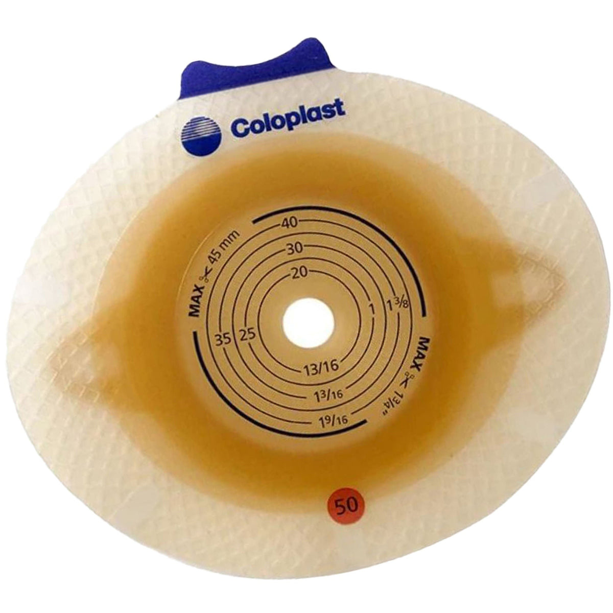 Coloplast SenSura Click Flat Ostomy Skin Barrier, Pre-Cut, Blue, 60 mm Flange, 1 9/16" (40 mm) Opening, Box of 5 - 10032-Box - LL Medico