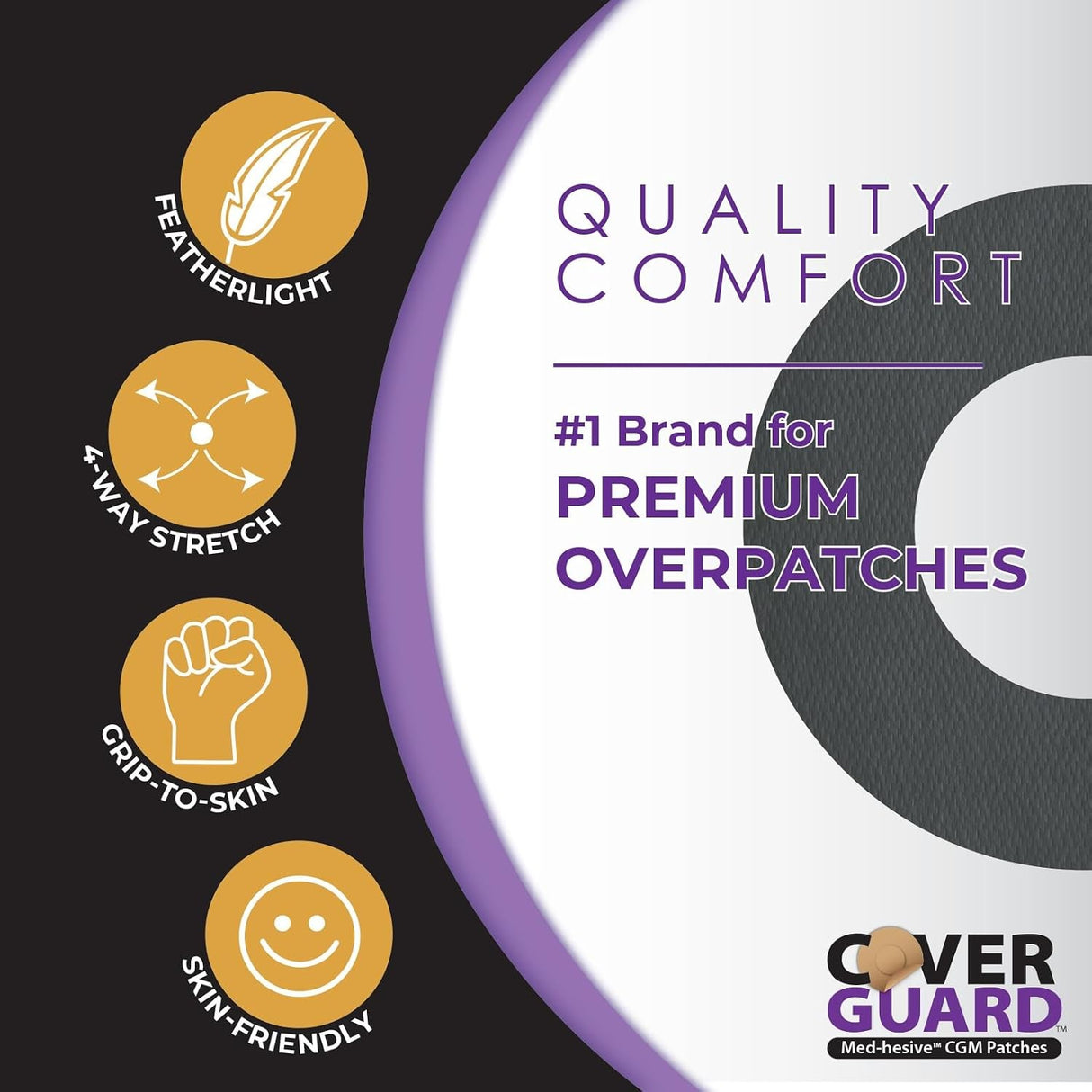 CoverGuard Sensor Overpatch, Waterproof, For FreeStyle Libre 3, 25 Count