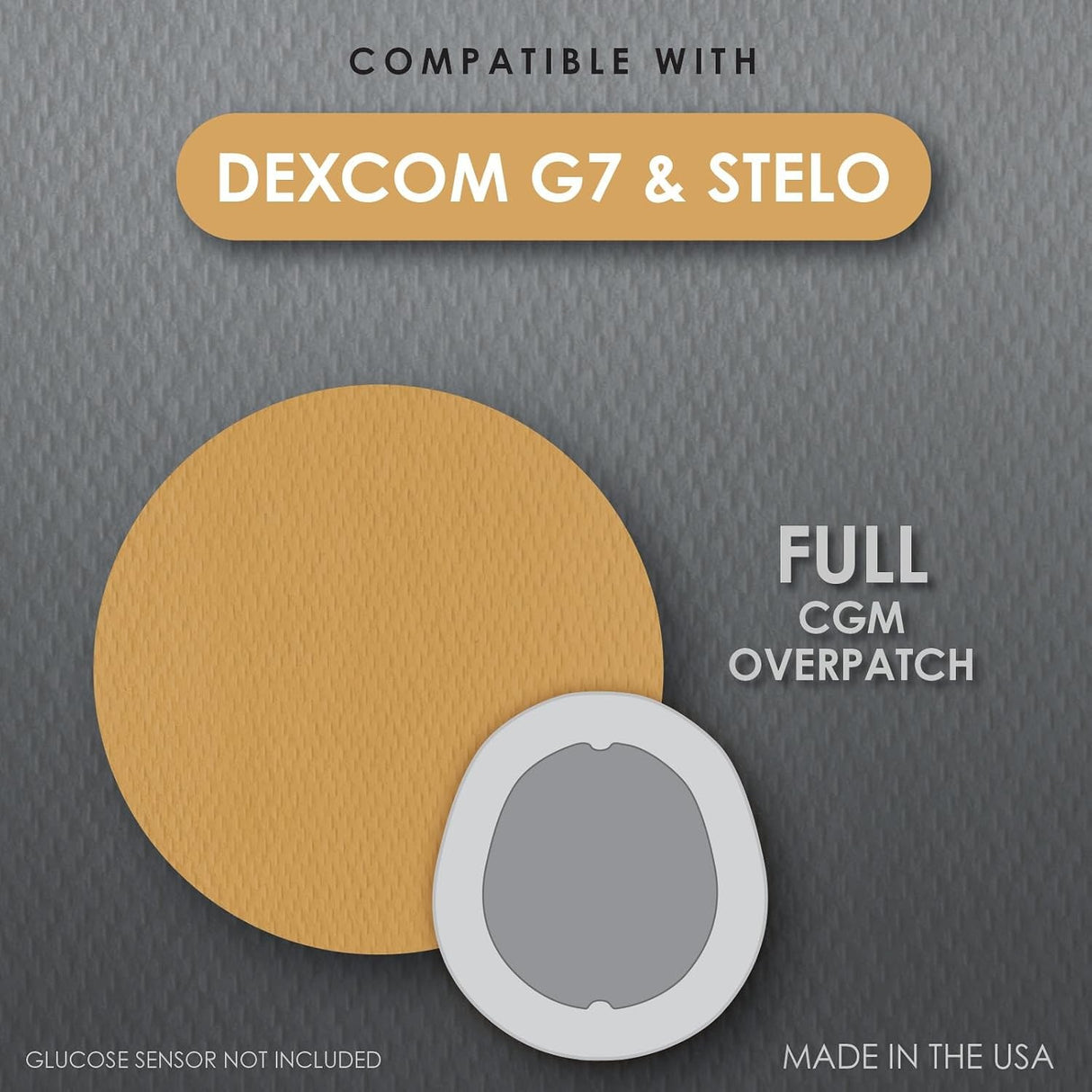 CoverGuard Overpatches for Dexcom G7, Tan, 25 Count