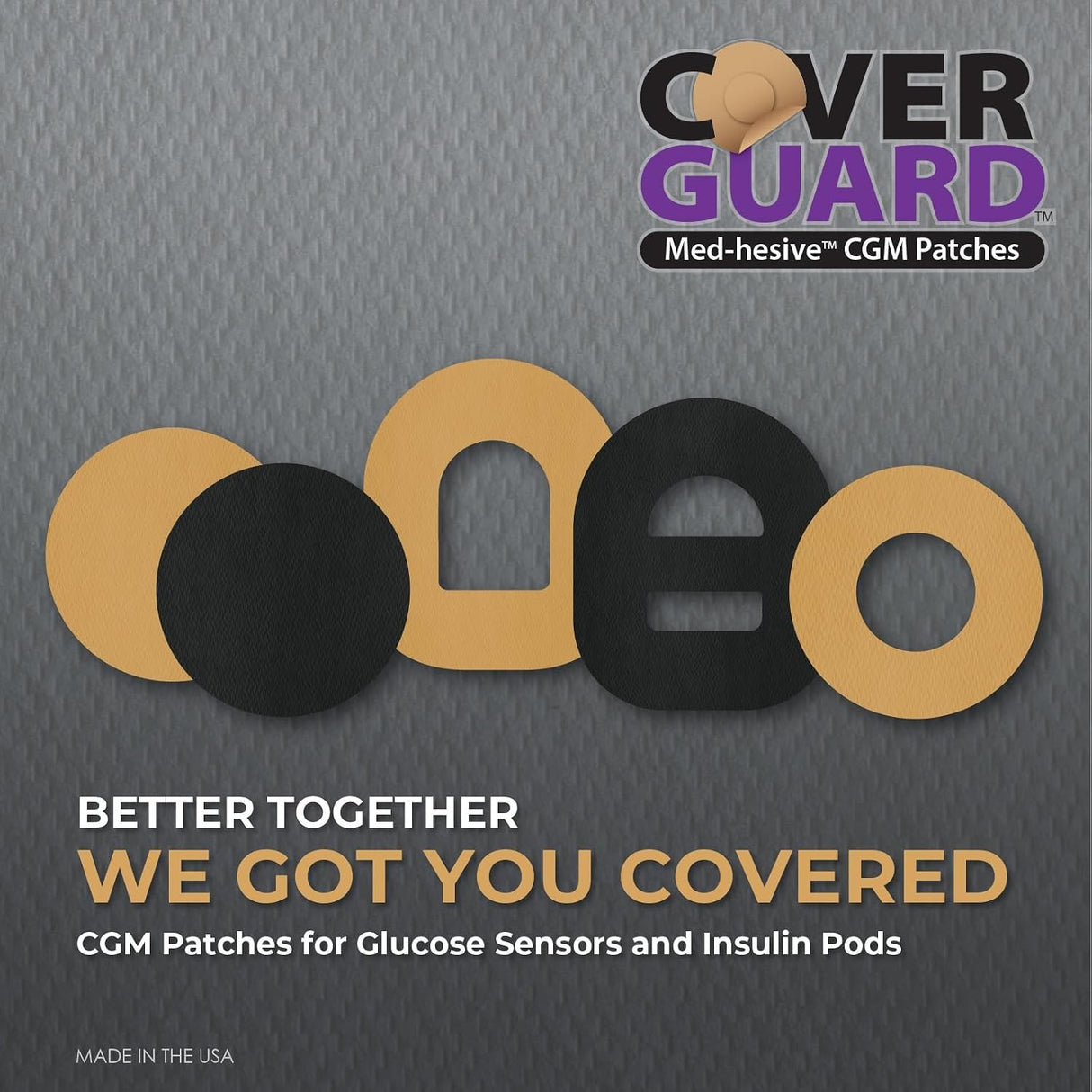 CoverGuard CGM Overpatch for Omnipod 5 Insulin Pod, Tan