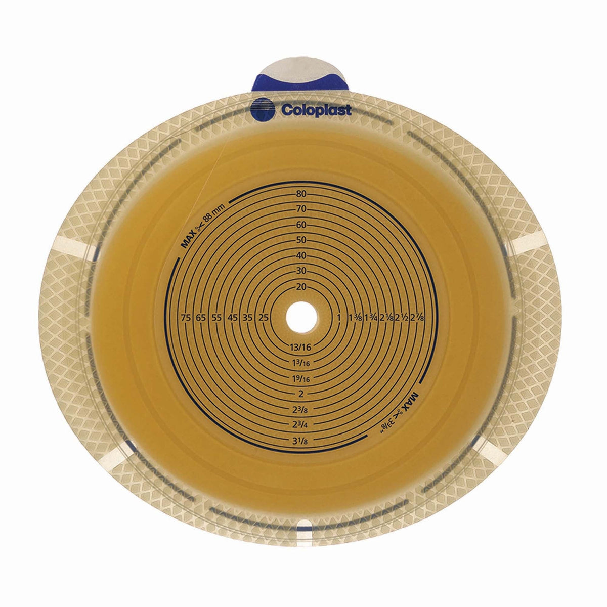 Coloplast SenSura Flex Flat Trim to Fit Ostomy Barrier, 10 – 33 mm Stoma Opening, 35 mm Flange, Green, Box of 10 - 10101 - LL Medico
