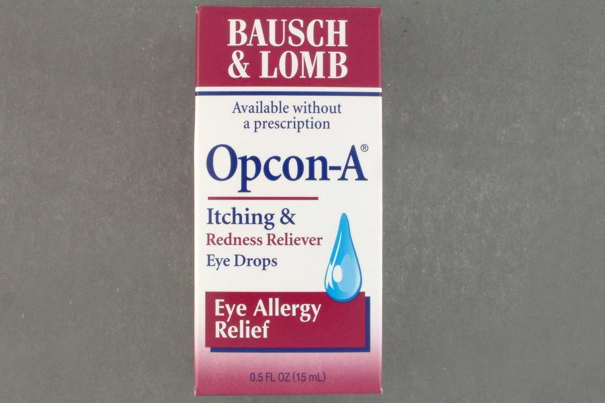 Opcon-A Allergy Relief Eye Drops, Naphazoline HCl / Pheniramine Maleate, Sterile, 0.5 oz - 10119002090 - LL Medico