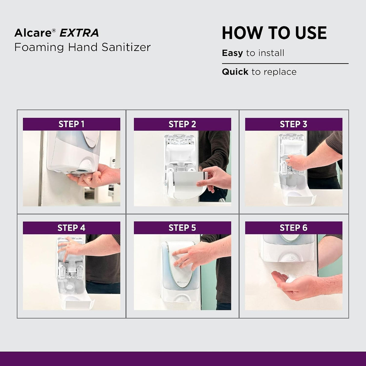Alcare Extra Foaming Hand Sanitizer, Unscented, 1 Liter, Case of 3
