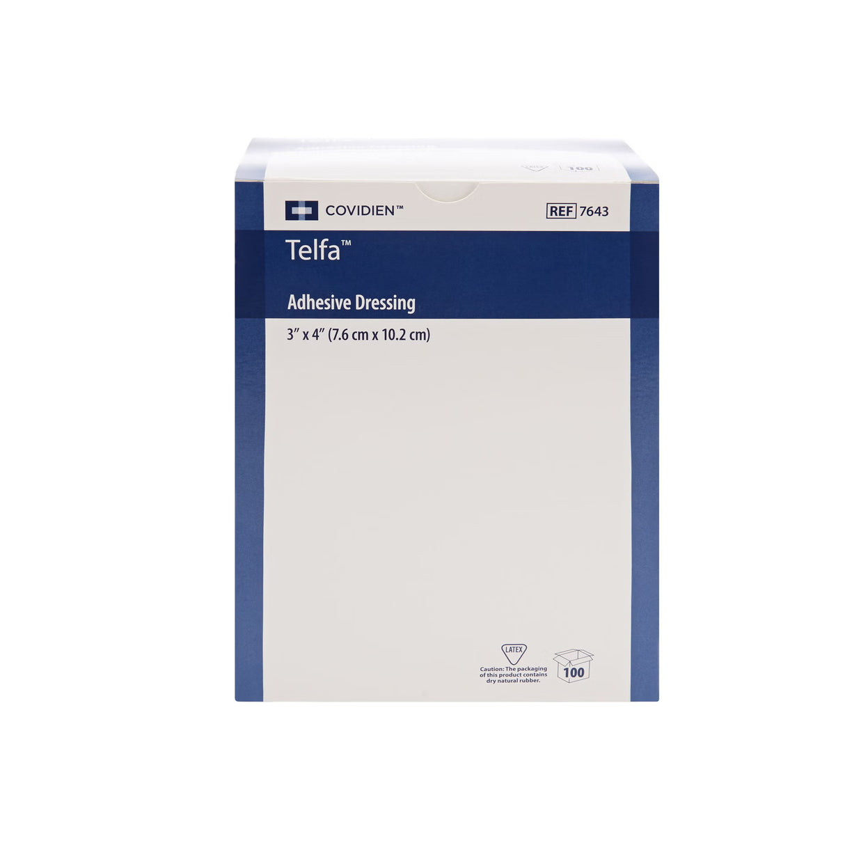 Cardinal Health Telfa Island Dressing, Rectangle Sterile Film Backing — 3" x 4"
