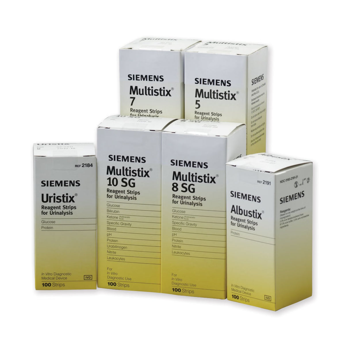 Uristix Urinalysis Reagent Test Strips, Glucose and Protein, Visual Read