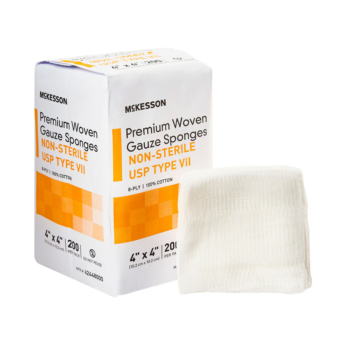 McKesson Gauze Sponge, 4 x 4 Inch, Eight Ply