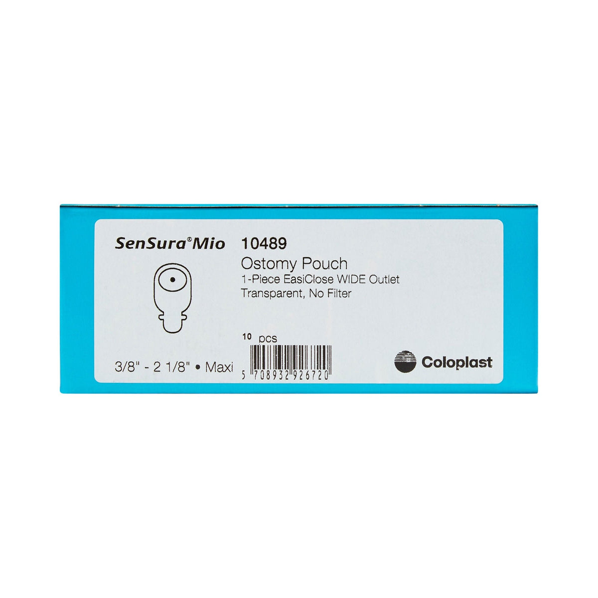 Coloplast SenSura Mio One-Piece Pouch, Flat, Cut-to-Fit, Transparent, 11-Inch