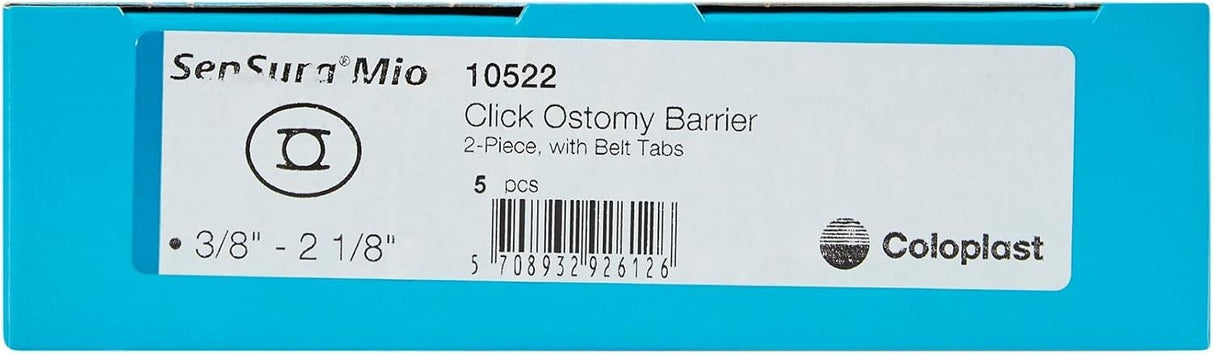 Coloplast SenSura Mio Click Two-Piece Skin Barrier, Flat, Cut-to-Fit, 60 mm Flange, Blue