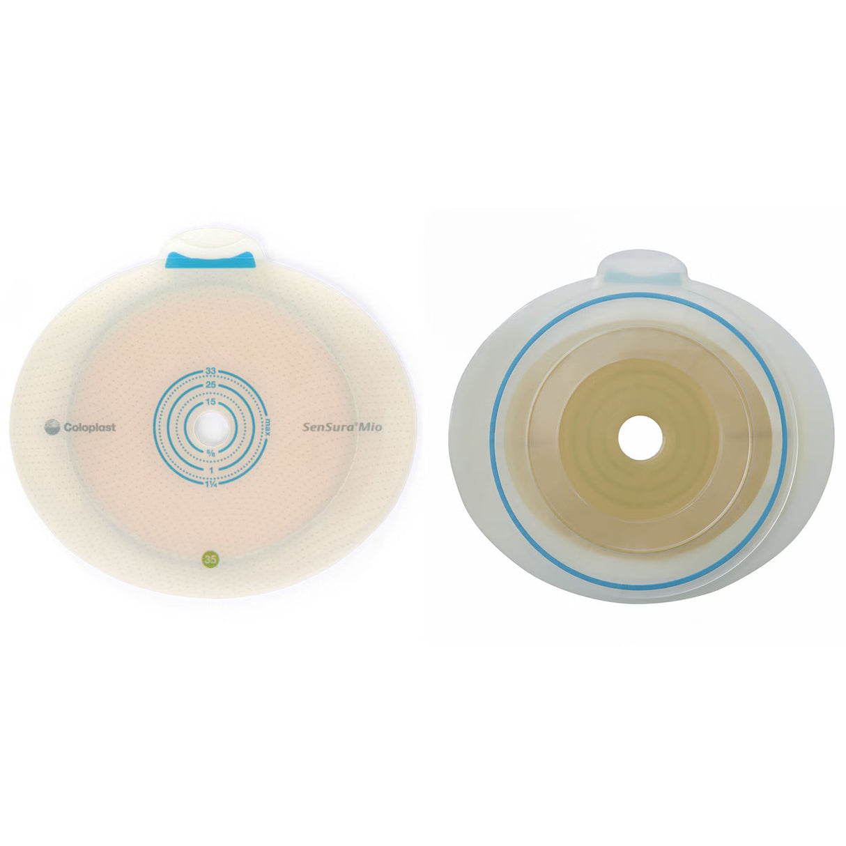 Coloplast SenSura Mio Flex Two-Piece Skin Barrier, Flat, Cut-to-Fit, 50 mm Flange, Red